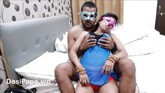 Desi Wife Sex In Erotic Blue Lingerie And Sexy Fishnet In Hotel With Dirty Indian Hindi Chat